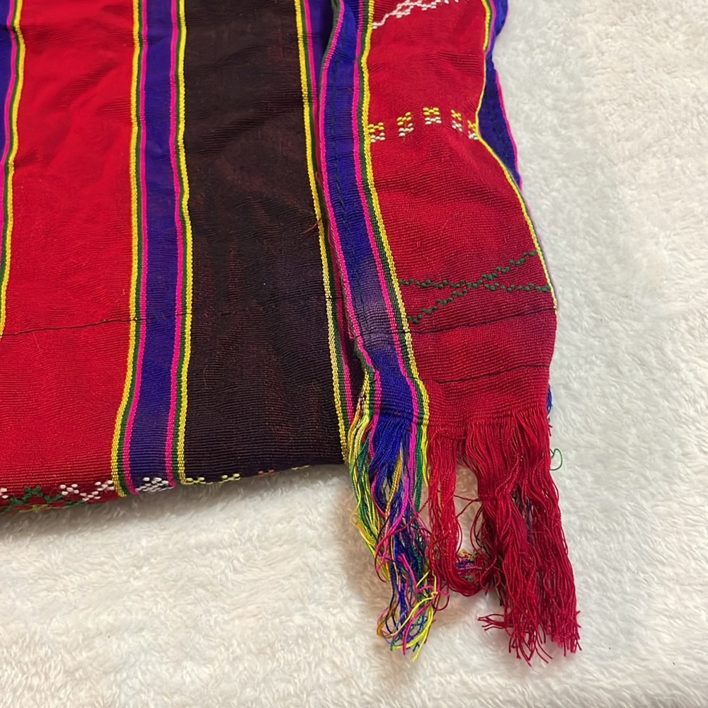 India Red and Black Striped Women's Shoulder Bag - Picture 2 of 11